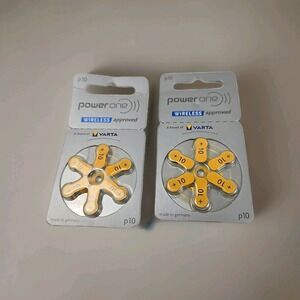 Power One 1.45V Hearing‎ Aid Batteries p10 PR70 11/24 2 Pks